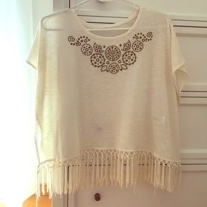 BEADED WHITE BLOUSE